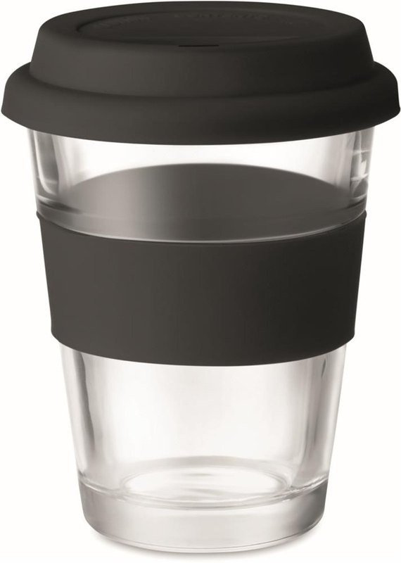 Gobelet en verre 350 ml: Emplacement du logo — Mug: Partie avant basse du produit