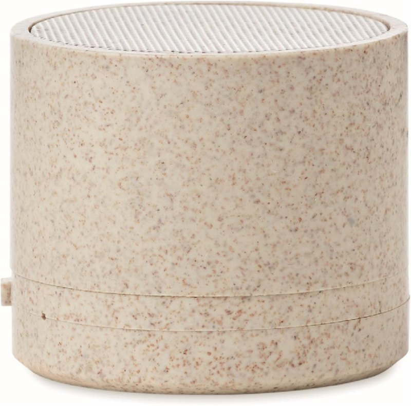 Enceinte 3 W en paille de blé/ABS: Emplacement du logo – face 2 du produit