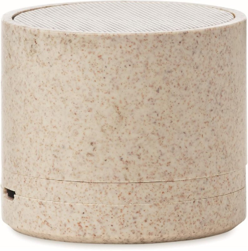 Enceinte 3 W en paille de blé/ABS: Emplacement du logo — Face 3 du produit