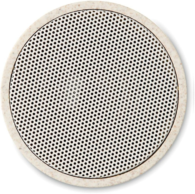 Enceinte 3 W en paille de blé/ABS: Emplacement du logo – dessus du produit
