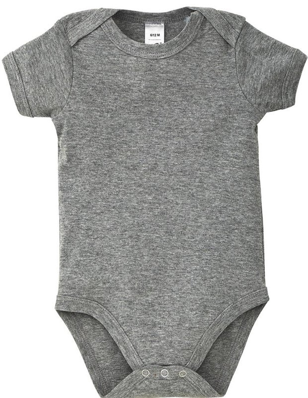 Body bébé BAMBINO: Emplacement du logo – face avant du produit