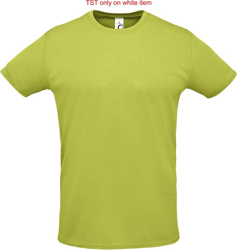 T-shirt unisexe SPRINT 130 g: Emplacement du logo – face avant du produit