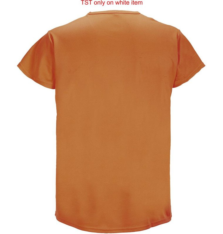 T-shirt unisexe SPRINT 130 g: Emplacement du logo – face arrière du produit