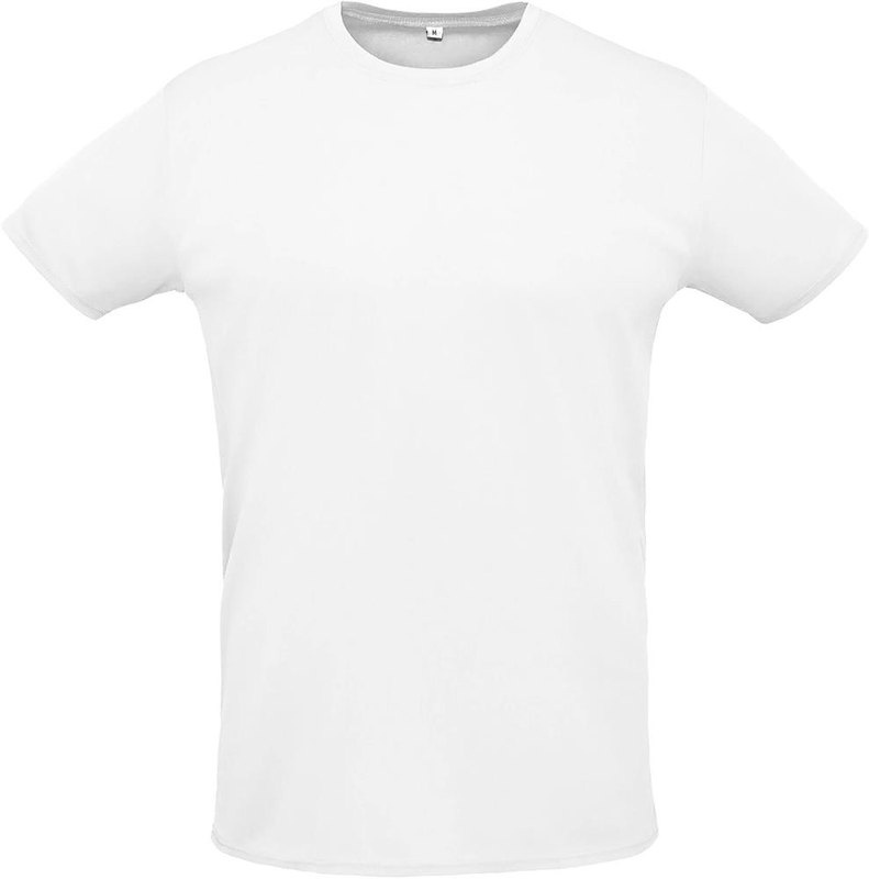 T-shirt unisexe SPRINT 130 g: Emplacement du logo – centre de la poitrine
