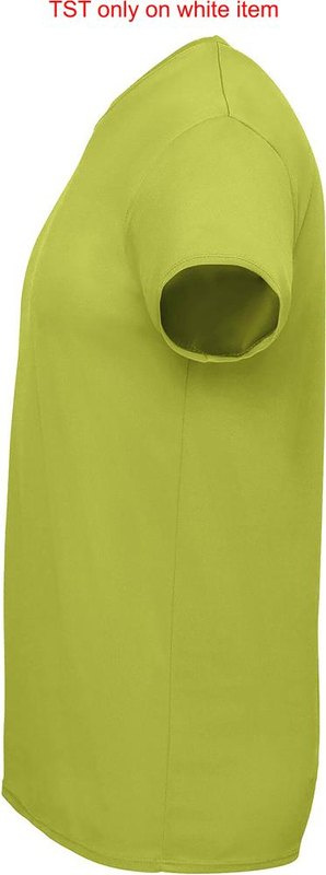T-shirt unisexe SPRINT 130 g: Emplacement du logo – manche gauche