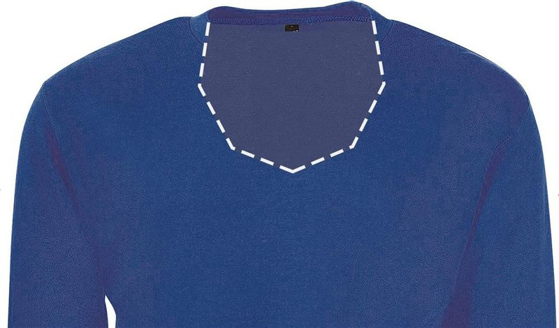 Sweat-shirt COMET 280 g: Emplacement du logo — à l’intérieur du produit