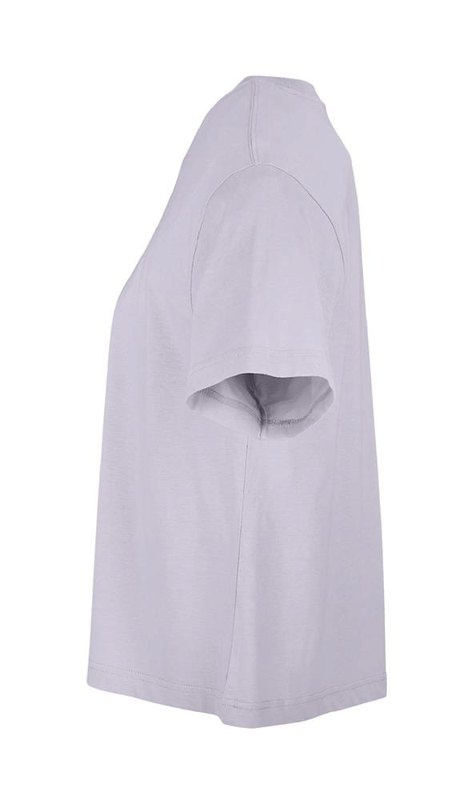 Damski T-shirt oversize BOXY: Logo position – left sleeve