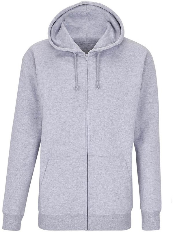 Sweat à capuche zippé intégral CARTER: Emplacement du logo – centre de la poitrine
