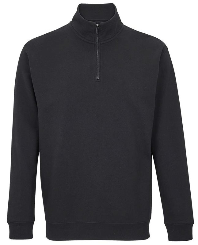 Sweat à col zippé CONRAD: Emplacement du logo – face avant du produit