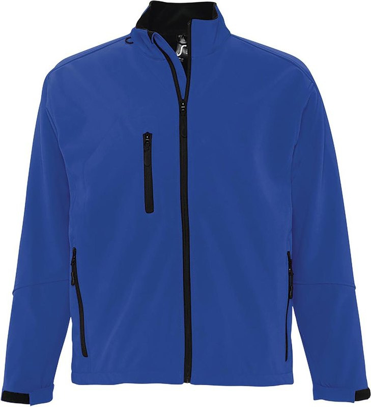 Veste softshell homme RELAX 340 g: Emplacement du logo – centre de la poitrine