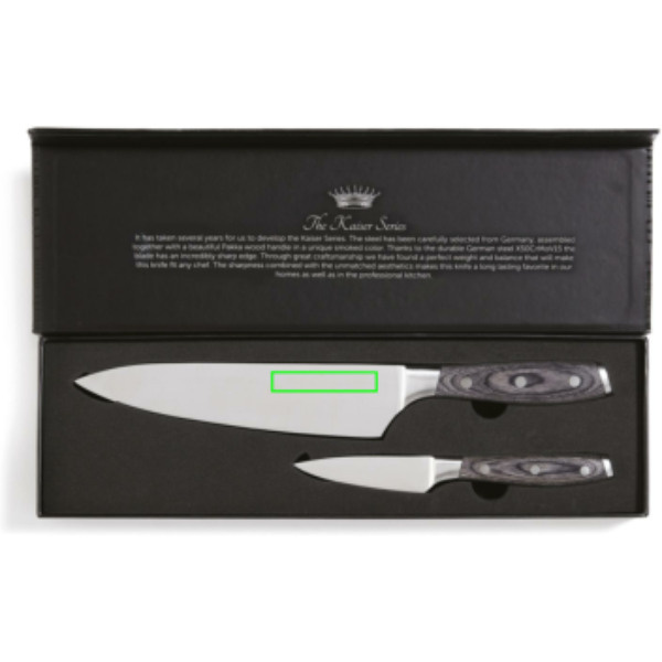 Coffret de couteaux de chef VINGA Kaiser: Emplacement du logo — Couteau