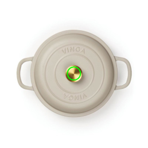 Sauteuse VINGA Monte en fonte émaillée: Emplacement du logo – dessus du produit