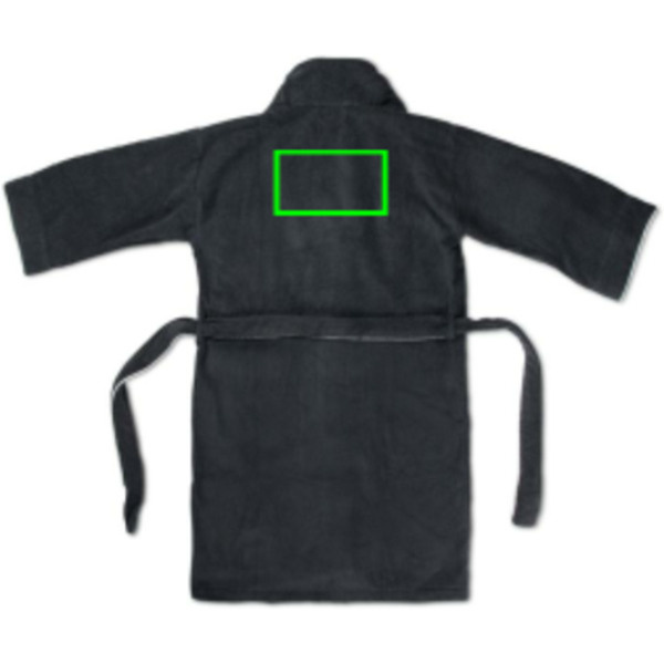 Peignoir VINGA Harper, taille S/M: Emplacement du logo – face arrière du produit
