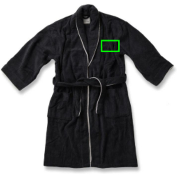 Peignoir VINGA Harper, taille L/XL: Emplacement du logo – poitrine gauche