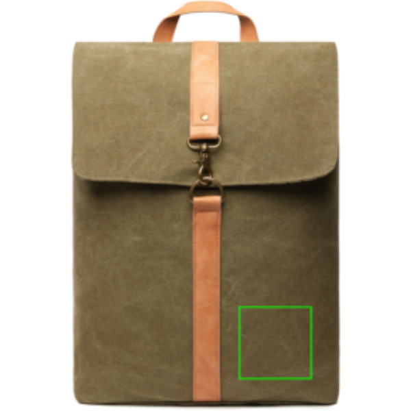VINGA Bosler GRS — plecak z płótna z recyklingu: Logo position – right front of the product