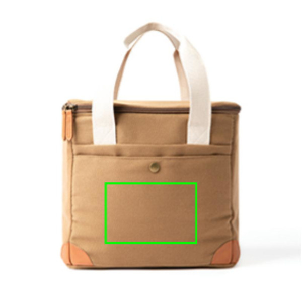 Sac isotherme VINGA Sloane en RPET: Emplacement du logo – face avant du produit