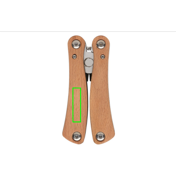 Wood multitool: Logo position – left front of the product