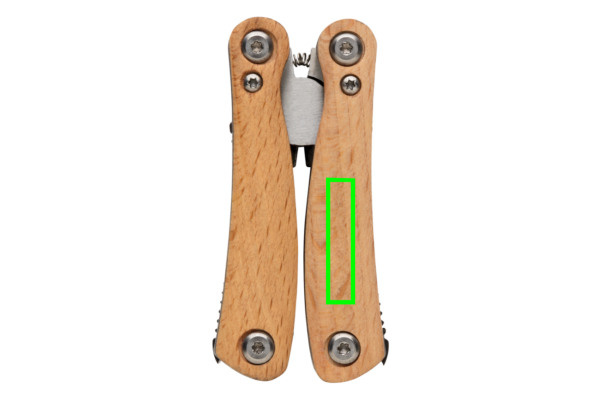 Wood multitool mini: Logo position – right front of the product