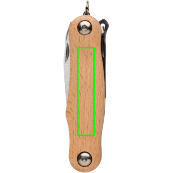 Holz Taschenmesser: Logoposition – Rückseite des Produkts