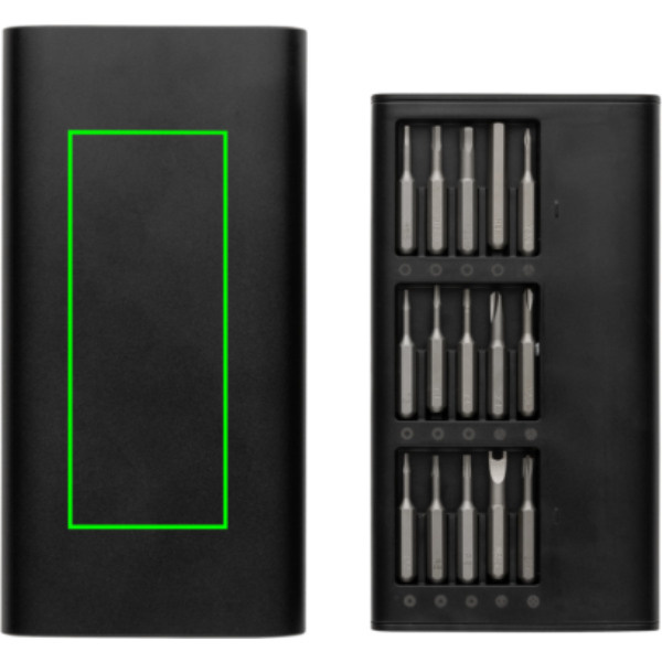 Gear X 31 in 1 tikslių atsuktuvų rinkinys: Logotipo vieta – gaminio galinė pusė