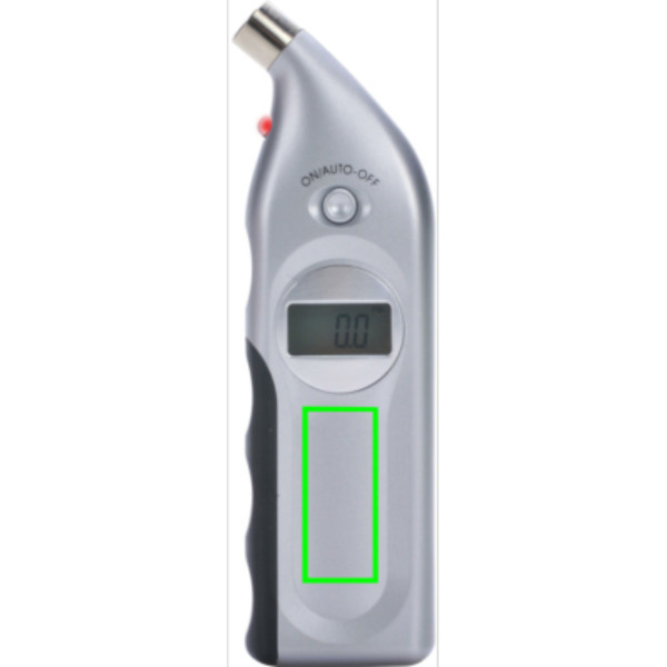Manomètre numérique pour pneus: Emplacement du logo – face avant du produit