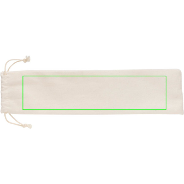 Support portable pour ordinateur en bambou: Emplacement du logo – pochette