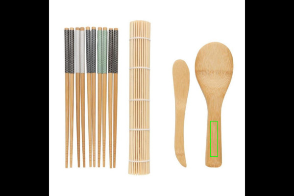 Ukiyo — zestaw do sushi, 8 elementów: Logo position – handle