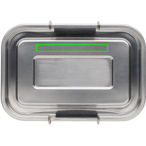 Boîte repas étanche en acier inoxydable recyclé RCS: Emplacement du logo – dessus du produit
