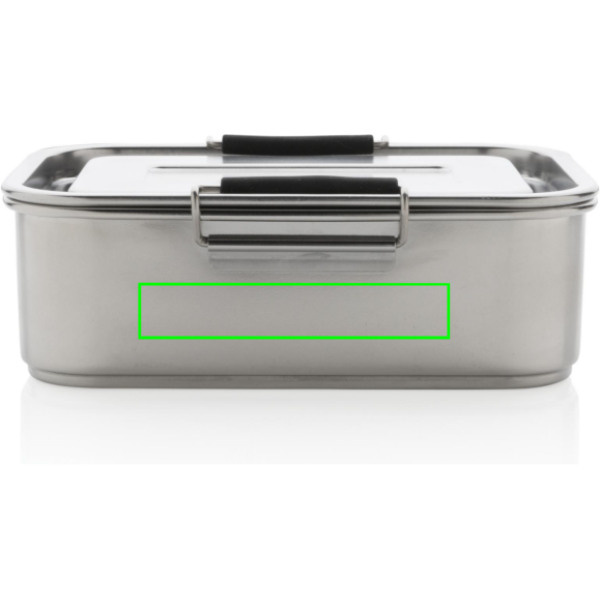 Boîte repas étanche en acier inoxydable recyclé RCS: Emplacement du logo – face arrière du produit