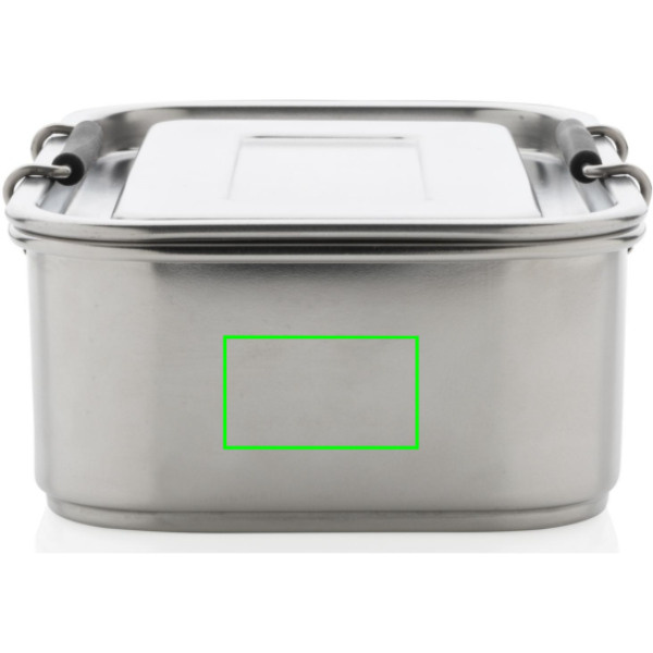 Boîte repas étanche en acier inoxydable recyclé RCS: Emplacement du logo – côté gauche du produit