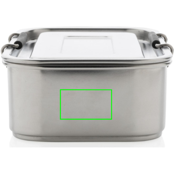Boîte repas étanche en acier inoxydable recyclé RCS: Emplacement du logo – côté droit du produit