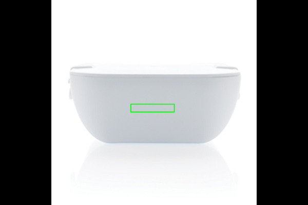 Boîte repas carrée en PP: Emplacement du logo – face avant du produit
