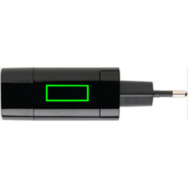 Chargeur secteur Philips PD ultrarapide: Emplacement du logo — dessous du produit