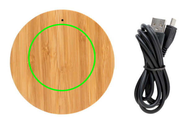 Bamboo X 5W wireless charger: Logo position – front of the product