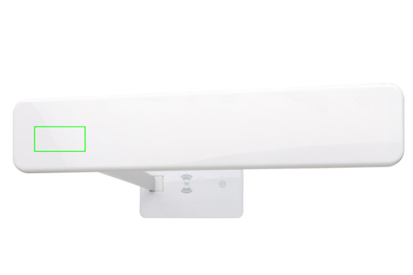 Lampe de bureau avec charge sans fil de 5 W: Emplacement du logo – dessus du produit