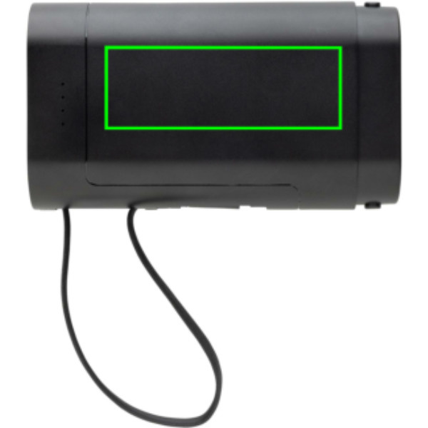 Batterie externe CycleCell de 10 000 mAh avec batterie amovible: Emplacement du logo – face avant du produit