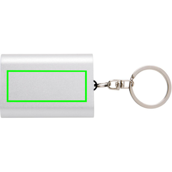 1.000 mAh Schlüsselanhänger Powerbank: Logoposition – Rückseite des Produkts