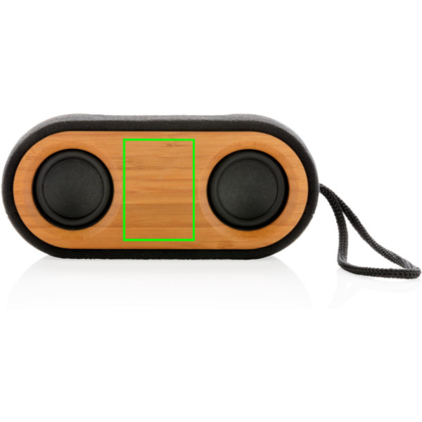 Double enceinte Bamboo X: Emplacement du logo – face avant du produit