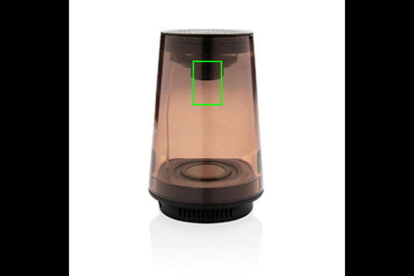 Enceinte sans fil Encore de 5 W: Emplacement du logo – partie supérieure de la face avant du produit