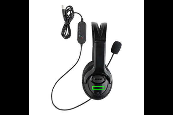 Over ear wired work headset: Logo position – right side of the product