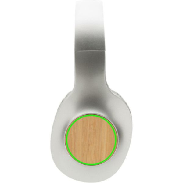 Casque sans fil Dakota en bambou: Emplacement du logo – côté gauche du produit