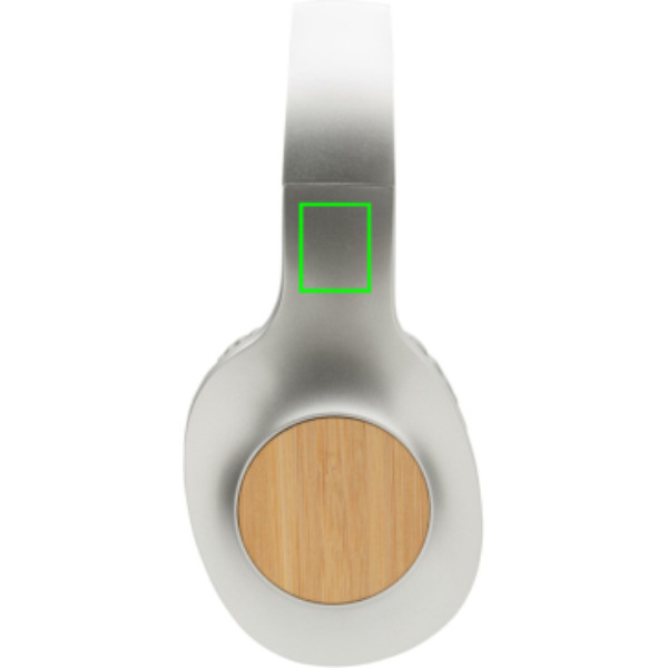 Casque sans fil Dakota en bambou: Emplacement du logo – côté droit du produit