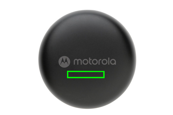 Écouteurs Motorola MOTO Buds 150 TWS IPX5: Emplacement du logo – dessus du produit