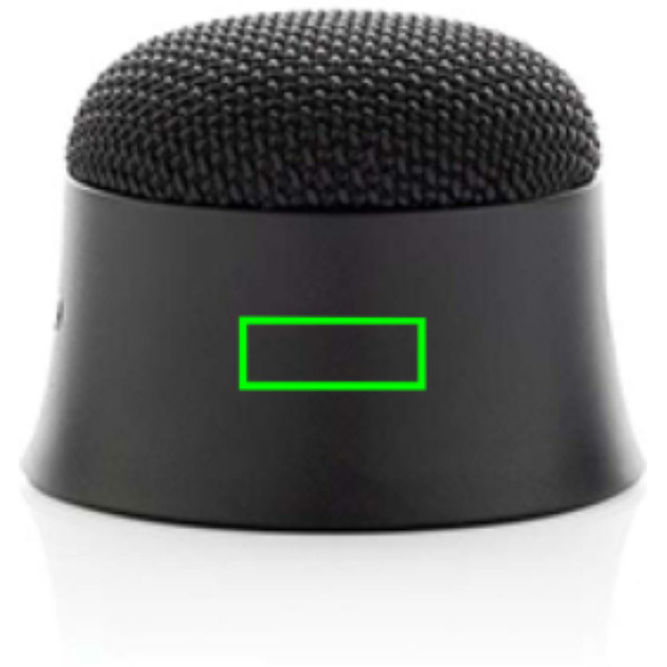 Enceinte magnétique Magtune de 5 W en plastique recyclé RCS: Emplacement du logo – côté droit du produit