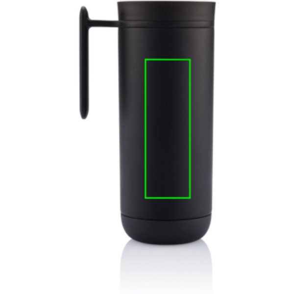 Mug de voyage étanche Clik: Emplacement du logo – centre de la face avant du produit