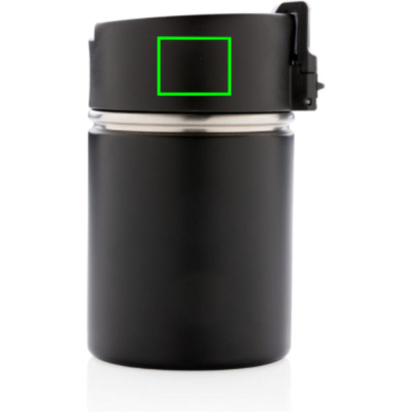 Mug compact Bogota isolé sous vide avec revêtement céramique: Emplacement du logo — Centre du produit