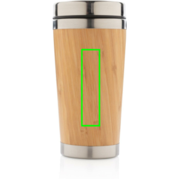 Bambu mugg: Logotypens placering – mitten på produktens framsida