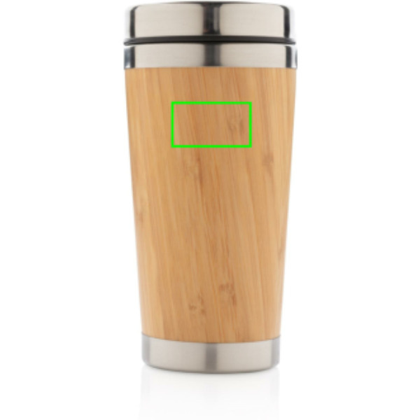 Bambu mugg: Logotypens placering – övre delen av produktens baksida