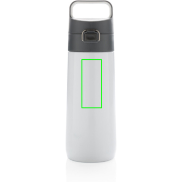 Gourde isotherme sous vide Hydrate, étanche et verrouillable: Emplacement du logo – partie supérieure de la face avant du produit