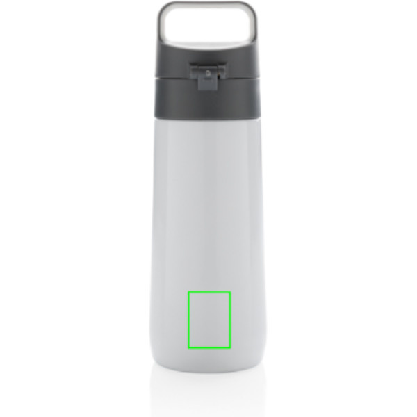 Gourde isotherme sous vide Hydrate, étanche et verrouillable: Emplacement du logo – partie inférieure de l’arrière du produit